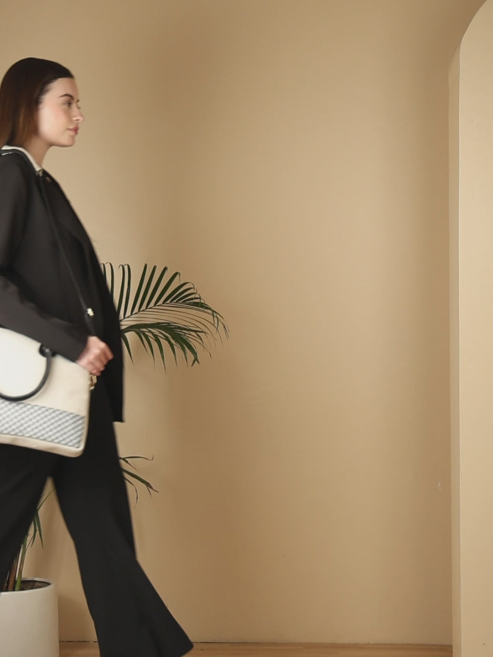 ENSAC  Series Laptop Bag – White & Black