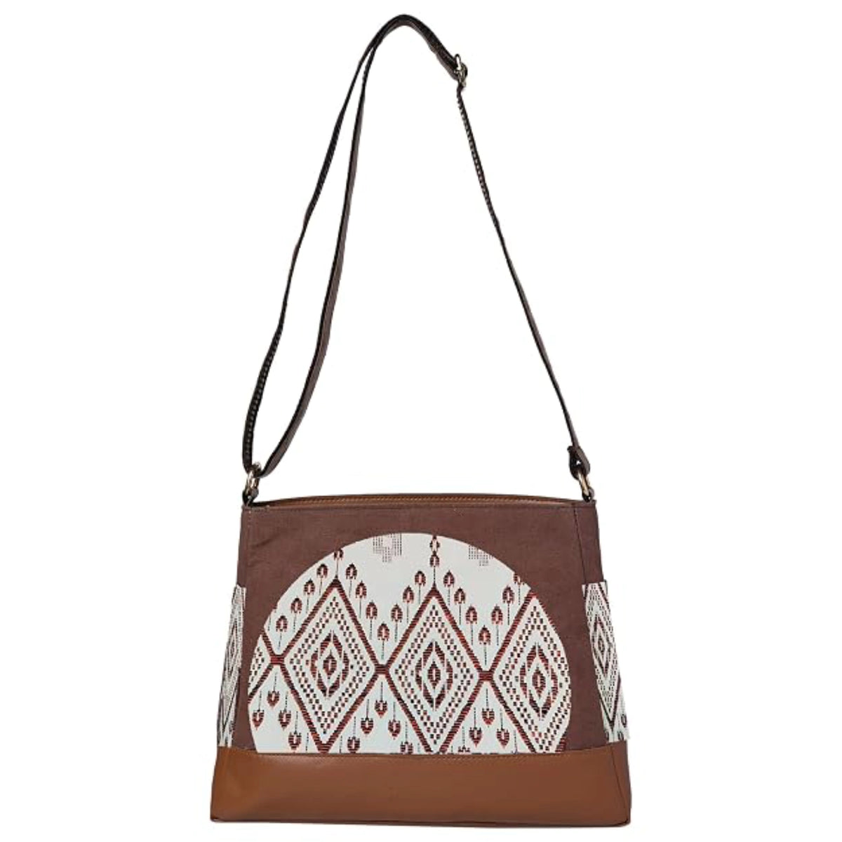 ENSAC Women's Floral Print Canvas Crossbody Sling Bag – Casual Shoulder Handbag