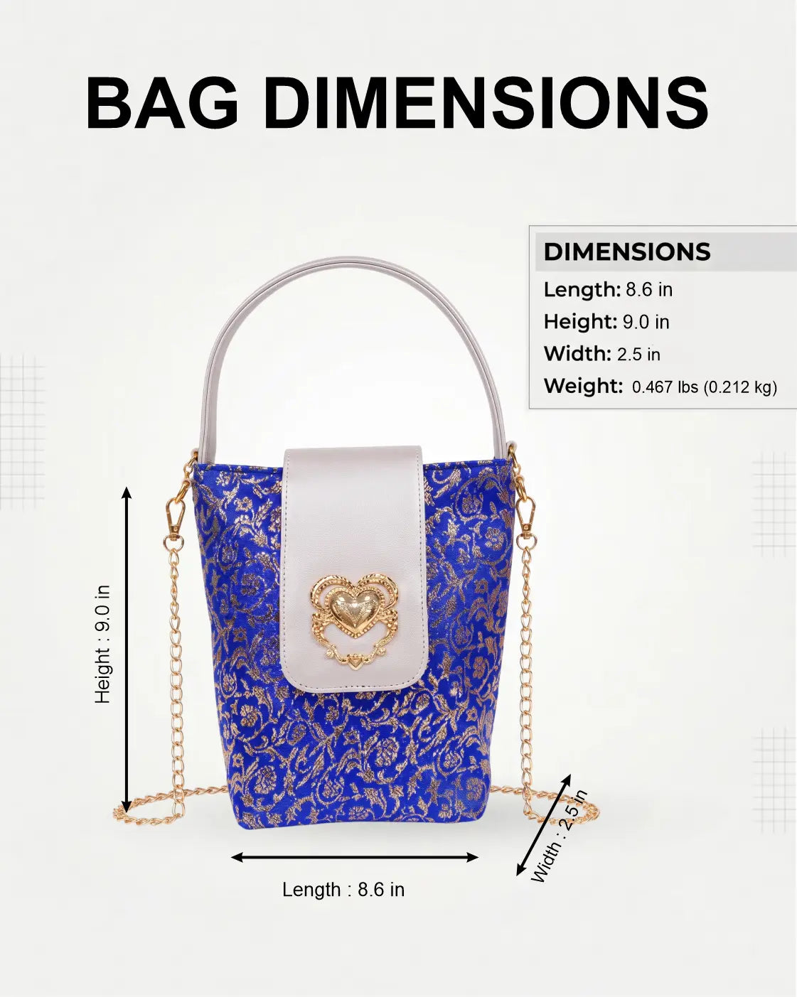 ENSAC Eternal Love Sling Bag | Silk Festive Top Handle Chain Handbag for Women