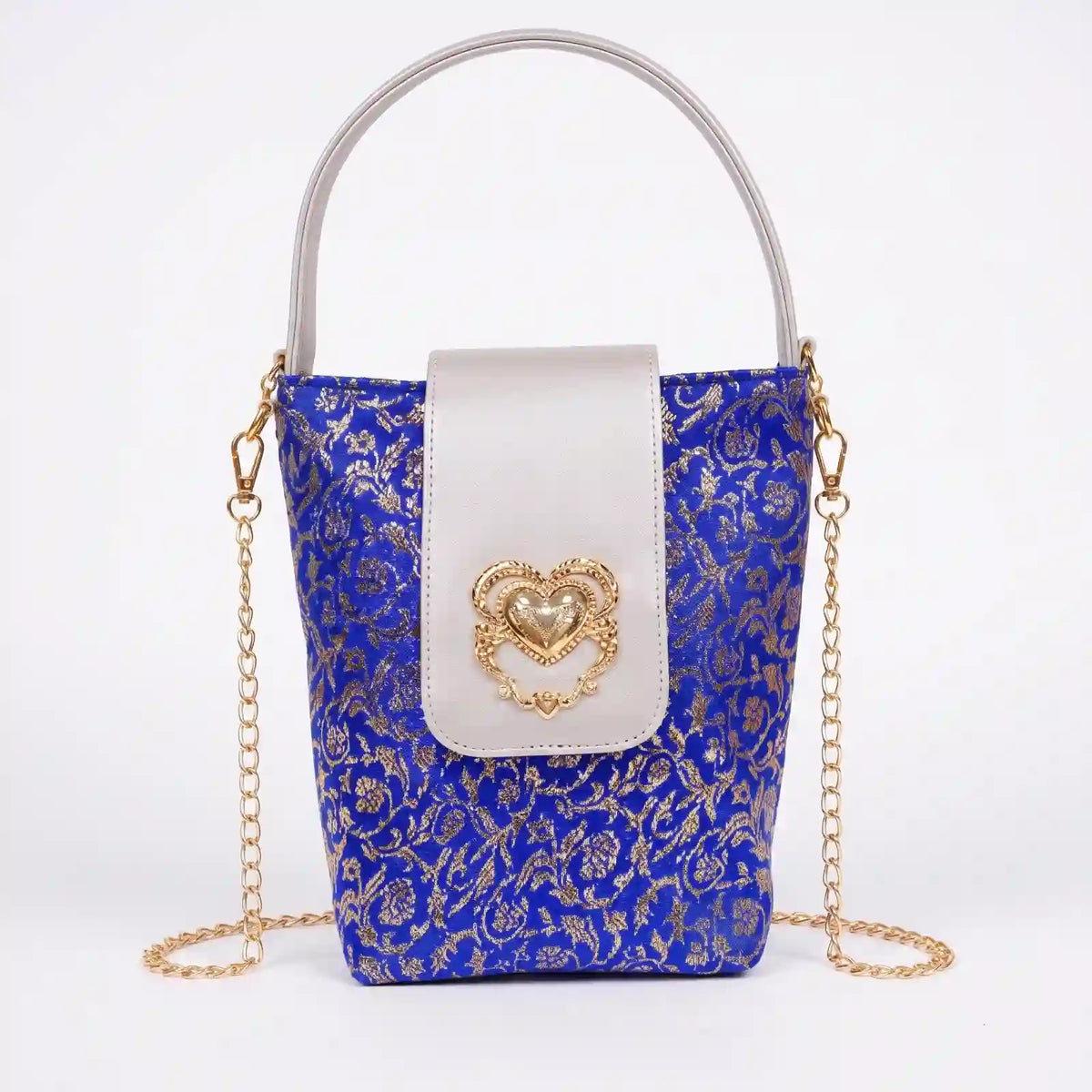 ENSAC Eternal Love Sling Bag | Silk Festive Top Handle Chain Handbag for Women