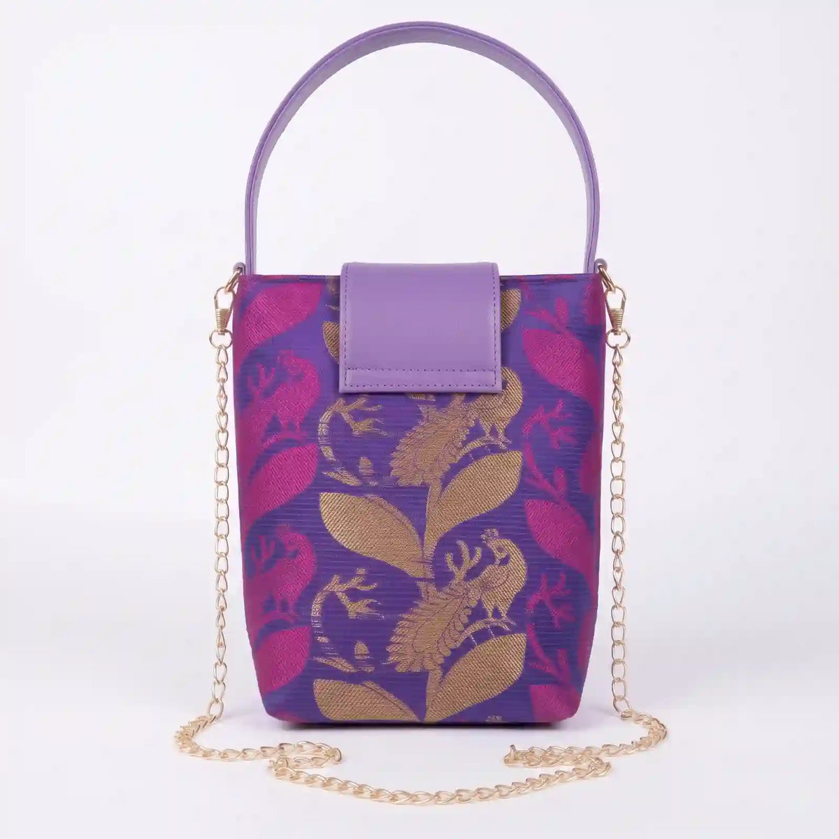 ENSAC Eternal Love Sling Bag | Silk Festive Top Handle Chain Handbag for Women