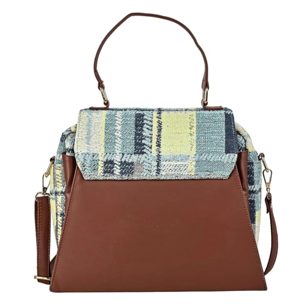 ENSAC Women's Structured Sling Bag - Woven Crossbody Bag with Top Handle