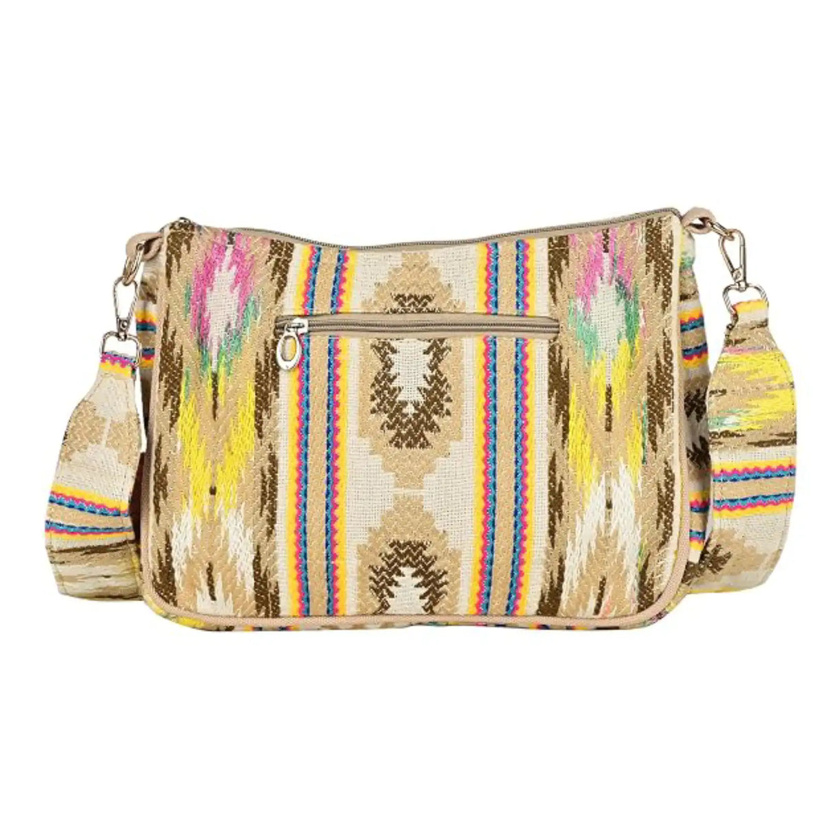 ENSAC Women's Structured Sling Bag - Woven Crossbody Bag with Top Handle
