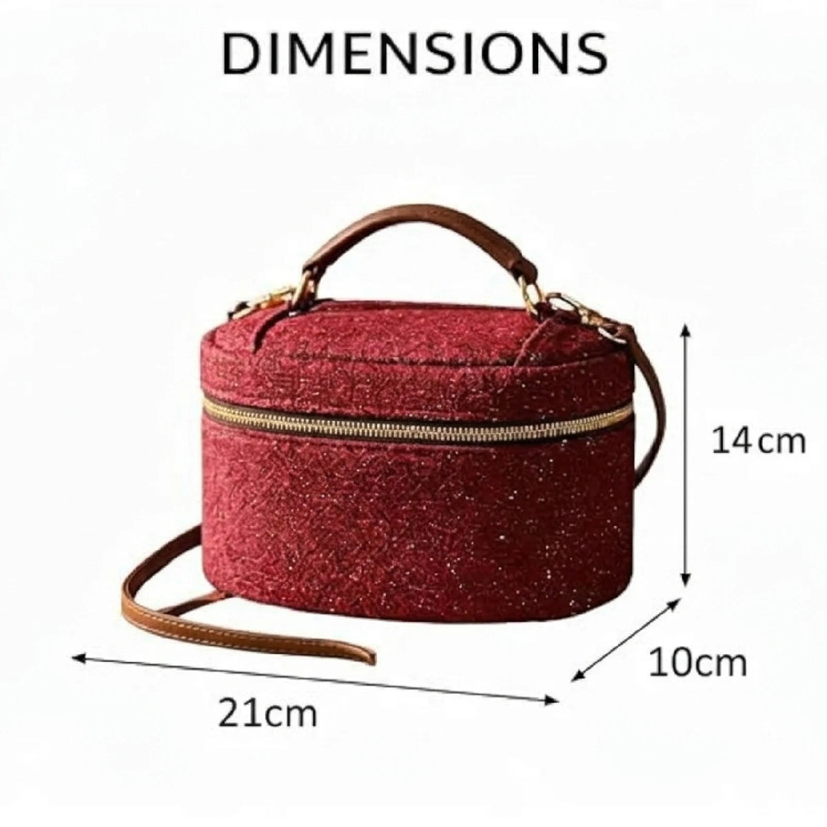 ENSAC Women's Tweed Mini Vanity Bag & Crossbody Shoulder Bag with Top Handle