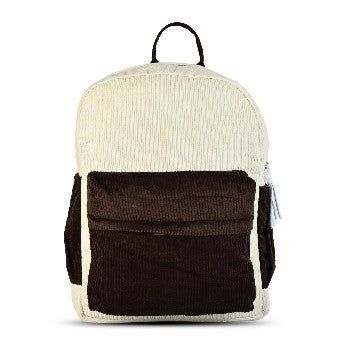 ENSAC Kids Velvet  Backpack – White & Brown ensacworld