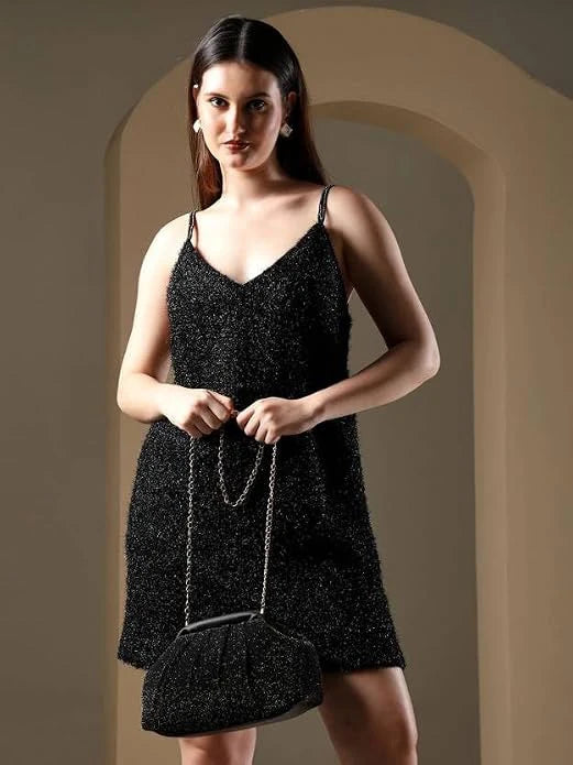 ENSAC Womens Clutch Bags | Jacquard Evening Party Clutch with Chain Strap