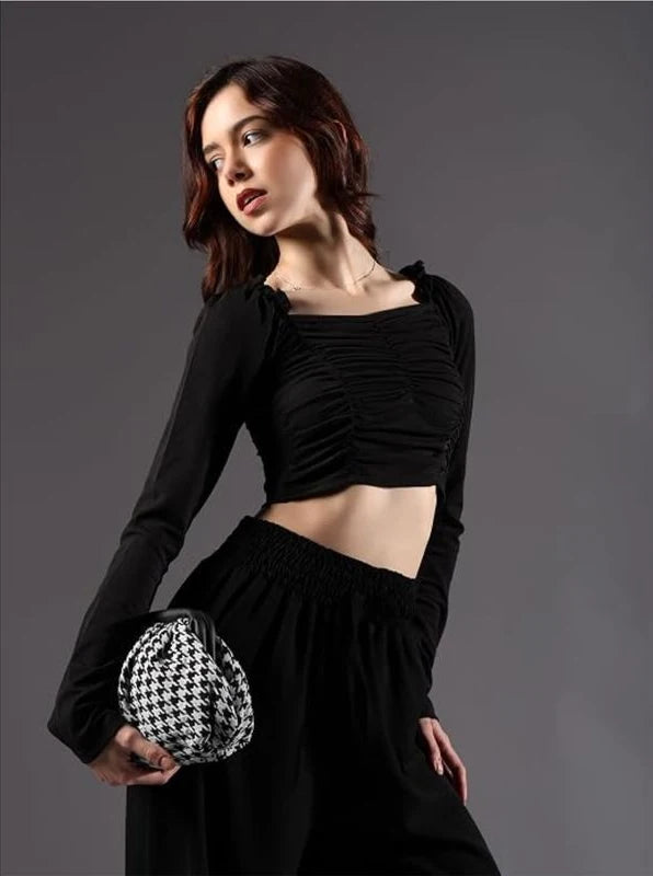 ENSAC Clutch Sling Bag for Women | Woven Jacquard Chain Strap Party Evening Bag