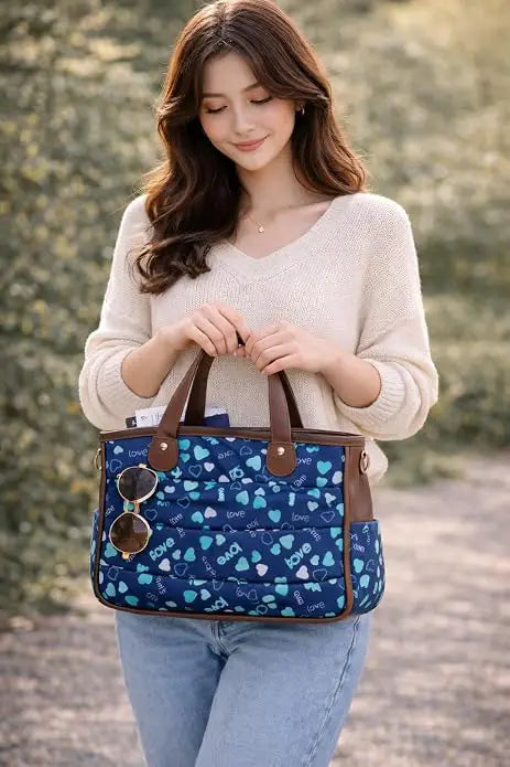ENSAC Puffer Sling Bag for Women – Quilted Printed Crossbody Handbag