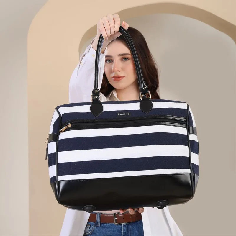ENSAC Top Handle Travel Duffel Bags | Printed Jacquard Weekender Shoulder Bag