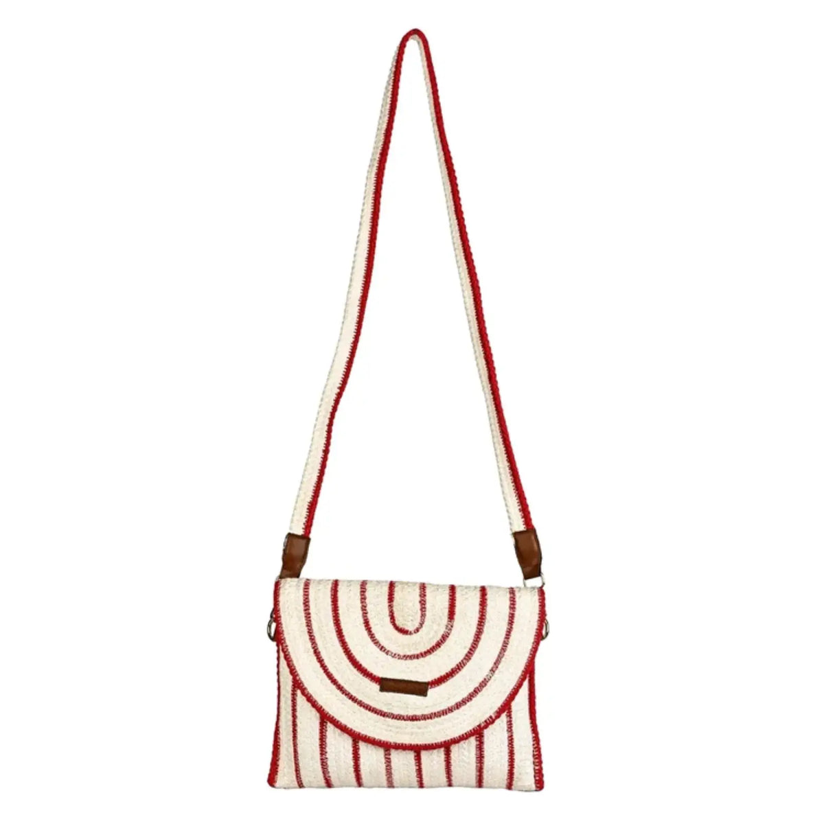 ENSAC Boho Sling Bag – Handcrafted Woven Jute Rope Crossbody Bag for Women