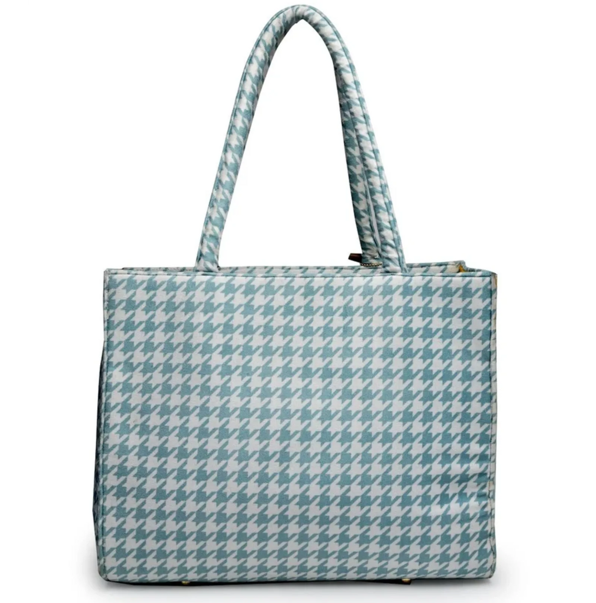 ENSAC Women Tote Bag - Printed Jute Shoulder Bag with Top Handle