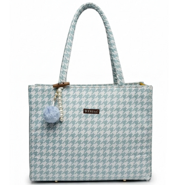 ENSAC Women Tote Bag - Printed Jute Shoulder Bag with Top Handle