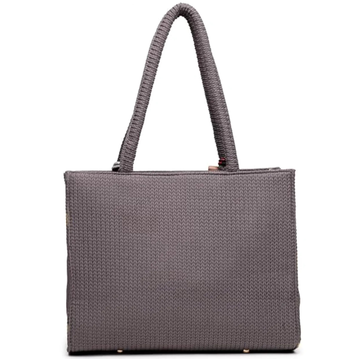 ENSAC Women Tote Bag - Printed Jute Shoulder Bag with Top Handle