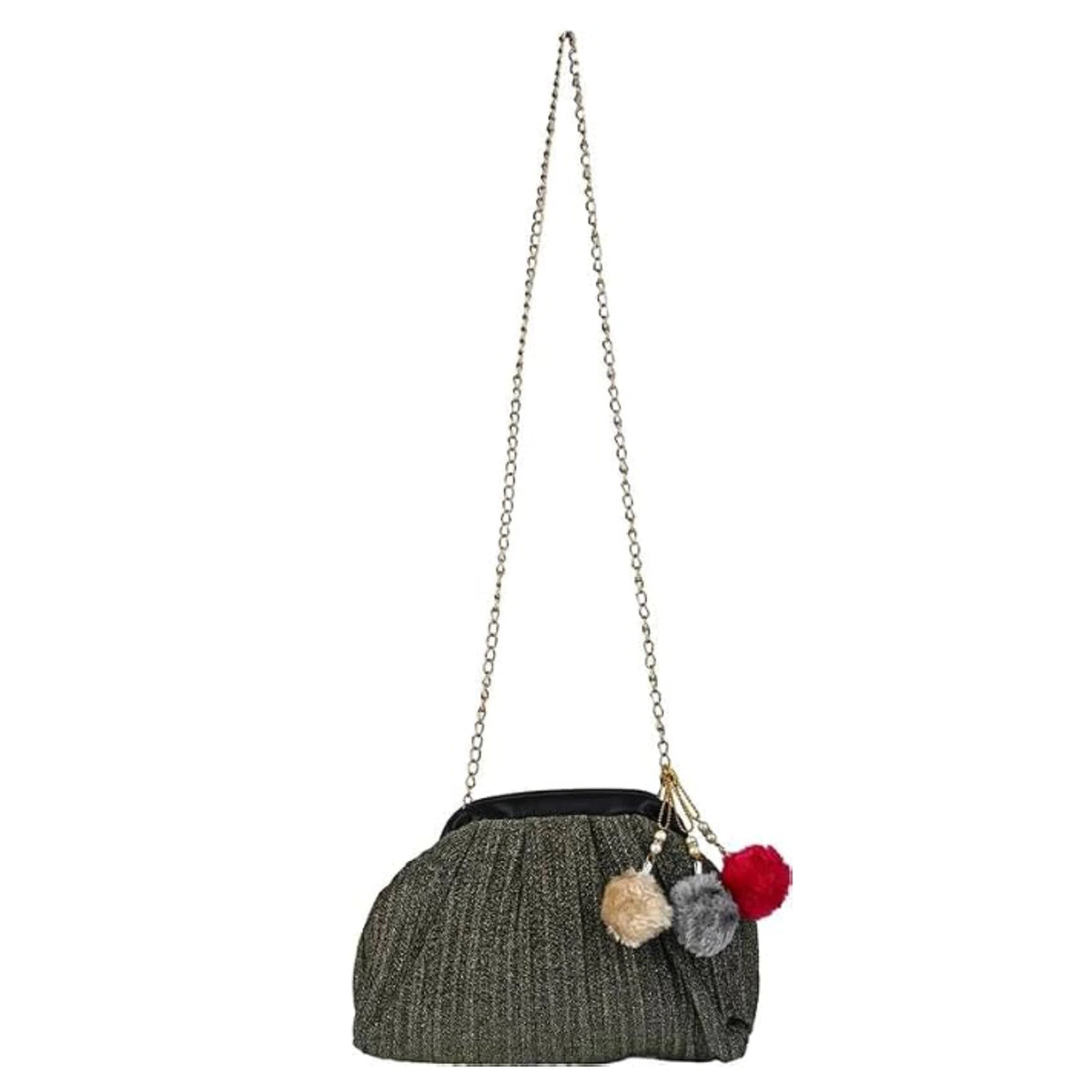 ENSAC Womens Clutch Bags | Jacquard Evening Party Clutch with Chain Strap